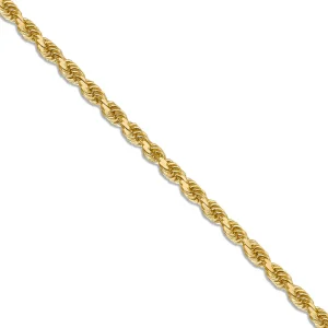 18in Diamond Cut Solid Superlight Rope Chain 3mm