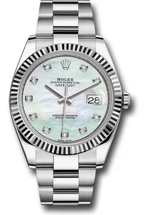 Rolex Lady Datejust 28Mm Mother Of Pearl Diamond Dial Two Tone Jubilee