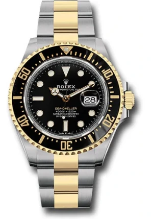 Rolex Sea Dweller 43Mm Two Tone Yellow Gold Black Dial