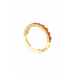 Sculpted Crescent Wedding Band